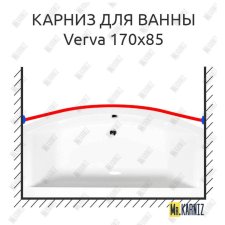 Карниз для ванны Alpen Verva Передний борт 170х85 Усиленный 20 мм MrKARNIZ