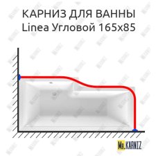 Карниз для ванны 1 MarKa Linea Угловой 165х85 Усиленный 20 мм MrKARNIZ