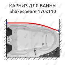Карниз для ванны Royal Bath SHAKESPEARE Передний борт 170х110 Усиленный 25 мм MrKARNIZ