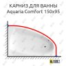 Карниз для ванны Excellent Aquaria Comfort 150х95 Усиленный 20 мм MrKARNIZ фото 1