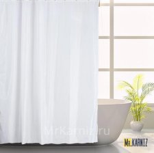 Штора для ванной Двухслойная Органза белая