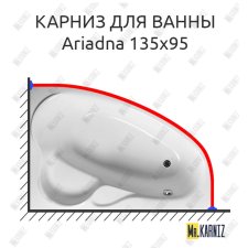 Карниз для ванны Relisan Ariadna 135х95 Усиленный 25 мм MrKARNIZ